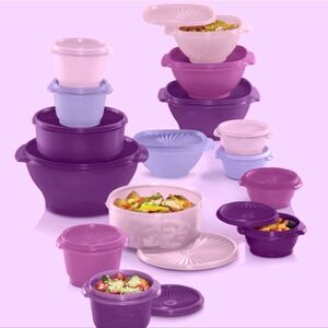 Tupperware 30-PC Heritage Food Storage Container Set- Lavender
